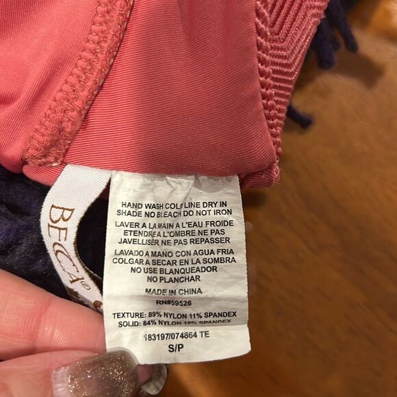 Becca canyon mesa tie front bikini top size small - Picture 5 of 5